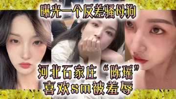 反差騷母狗！石家莊人妻玩SM被羞辱內射爆操