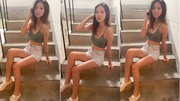 这样性感的小姐姐在楼梯口等着你回来你会忍得住吗