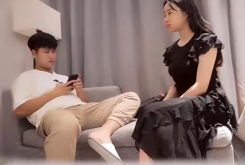 清純可愛的黑色長裙少婦服務真好的。！