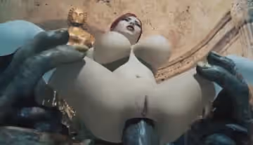 【3D】紅髮巨乳美少女慘遭異種奸