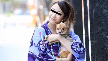 10musume-082423_01 遛狗艷遇！成功搭訕浴衣愛犬美人佐佐木玲 濕身激情碰撞