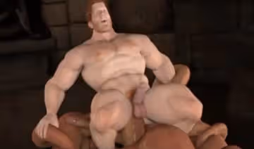 【3D】大肌肉猛男與怪物性交