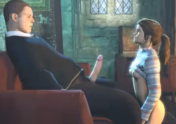 【3D】人妻秘書和巨屌上司在教堂里偷情