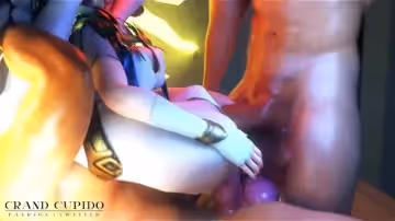 【3D】兩個怪物迪克斯摧毀憐憫女孩和屁股