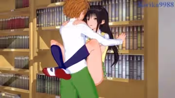 【3D】凱和由紀在一個廢棄的圖書館發生了激烈的性愛