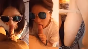 玲玲墨镜眼镜口交