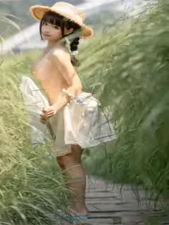 【獨家首發】微博百萬粉絲網紅「蠢沫沫」[鄉下妹妹]完整寫真！!
