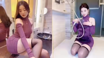 美艷女神楊晨晨最新洗浴激情私拍無內真空揉穴揉胸凸點 花灑噴頭對著BB