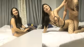 黑衣短裙妹子穿上內衣再來第2炮，舔弄深喉口交撥開內褲摸逼上位騎坐猛操