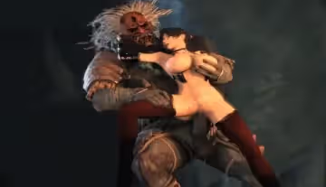 【3D】巨乳蒂爾娜慘遭異種奸