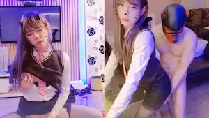 韓國嬌艷偽娘『CDwant』純情學妹情趣酒店約啪誘惑直男後無套內射