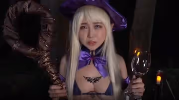 角色扮演的魔女豐滿巨乳的小姐姐在工作地方被男子爆操
