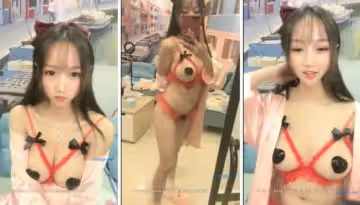 【韓奶兒】高顏值甜美少女，穿著情趣弔帶內衣，騷癢的陰道 想要哥哥，大黑牛狂震陰蒂，爽死這妹啦！