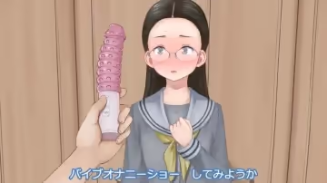 讓女兒穿著新制服進行自慰表演