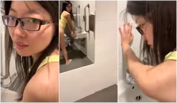 粉嫩一線鮑妹子第1次的肛交紀錄就大膽在公廁開乾的!