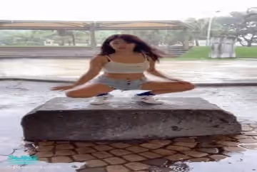 暴雨下不敵練舞熱誠/戶外性感跳舞/瞳