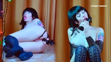 【角色扮演】Hinata Hyuga讓她的小貓噴出來，伸展她緊繃的屁股-Spooky Boogie Naruto Cosplay