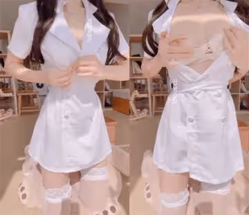 芋圓呀呀-白絲護士服