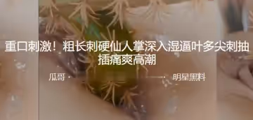 重口刺激！粗長刺硬仙人掌深入濕逼葉多尖刺抽插痛爽高潮