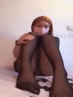 北北學姐-條紋連衣裙自拍