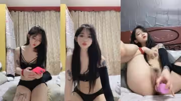 花臂紋身美少女！超嫩肥唇粉穴！振動棒磨蹭騷逼，深插到底爽翻，翹起屁股搖擺，表情一臉享受。