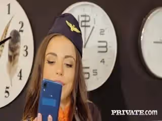 Private Anastasia Brokelyn Stewardess Pleases The Pilot