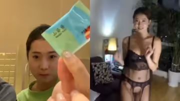 我來自北京美女模特瑤瑤與義大利帥哥男友穿著性感黑絲情趣內衣客廳衛生間做愛